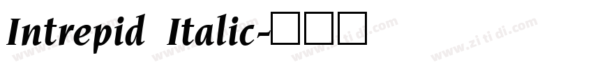 Intrepid Italic字体转换 Intrepid Italic字体转换